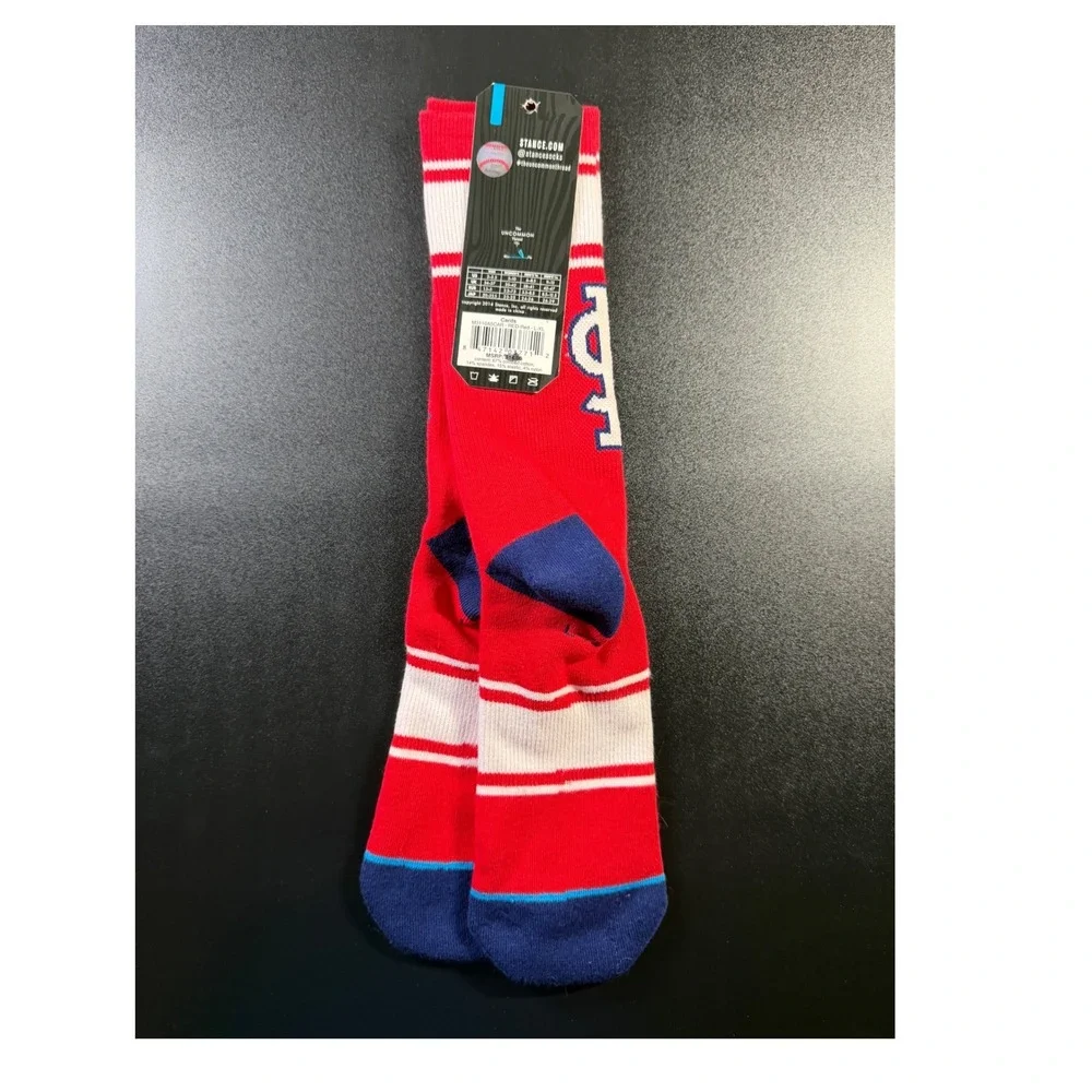 Stance MLB St Louis Cardinals Socks Mens L/XL Red White Blue Crew M3110A5CAR K5